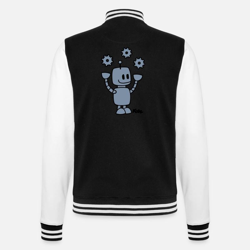 Roboter (2c) - College Sweat Jacket - black/white