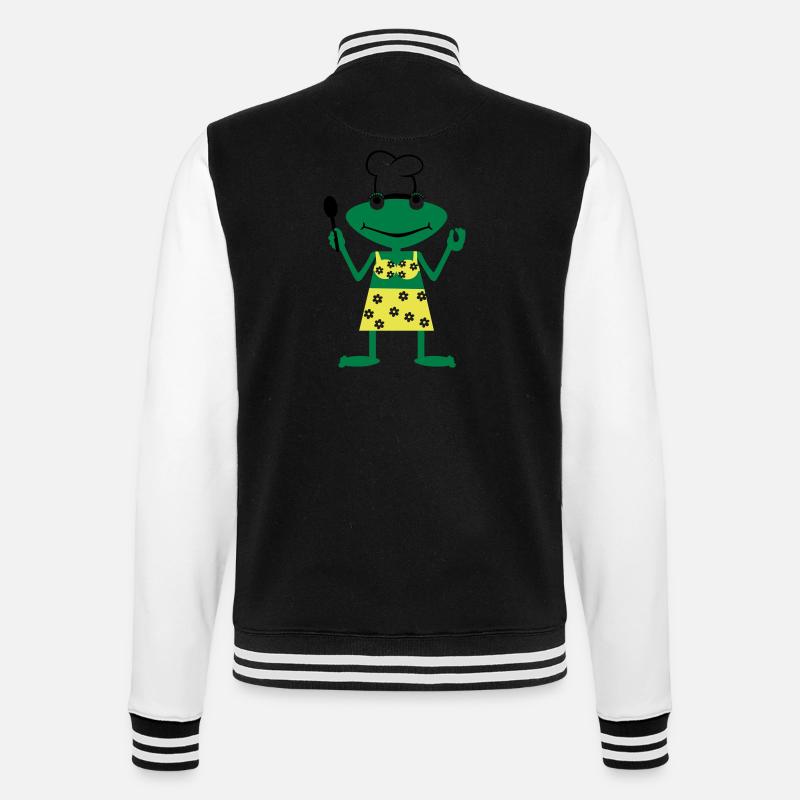 Cook frog - College-Sweatjacke - Schwarz/Weiß