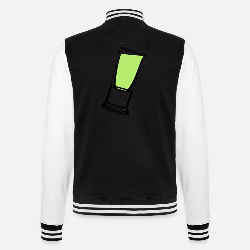 schnapsglass2 - College-Sweatjacke - Schwarz/Weiß