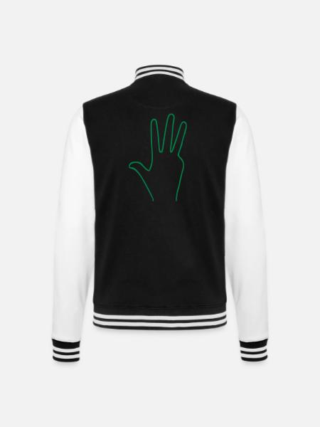 Hand Finger 4 - College-Sweatjacke - Schwarz/Weiß