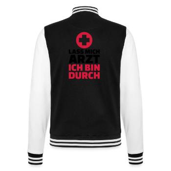 Arzt - College-Sweatjacke - Schwarz/Weiß - Hinten - Marisol (170cm)