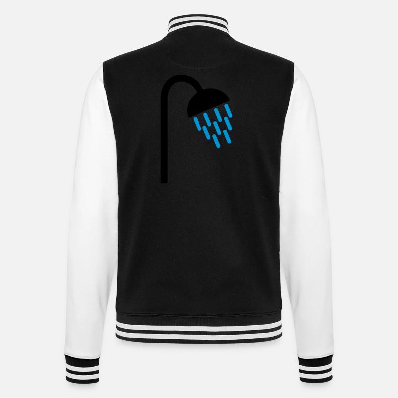 Dusche - College-Sweatjacke - Schwarz/Weiß