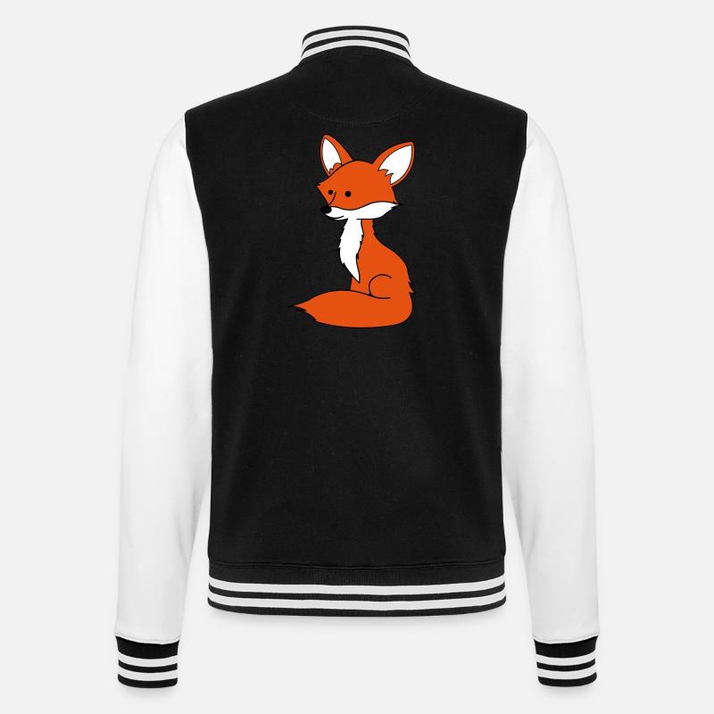 fuchs_02 - College-Sweatjacke - Schwarz/Weiß