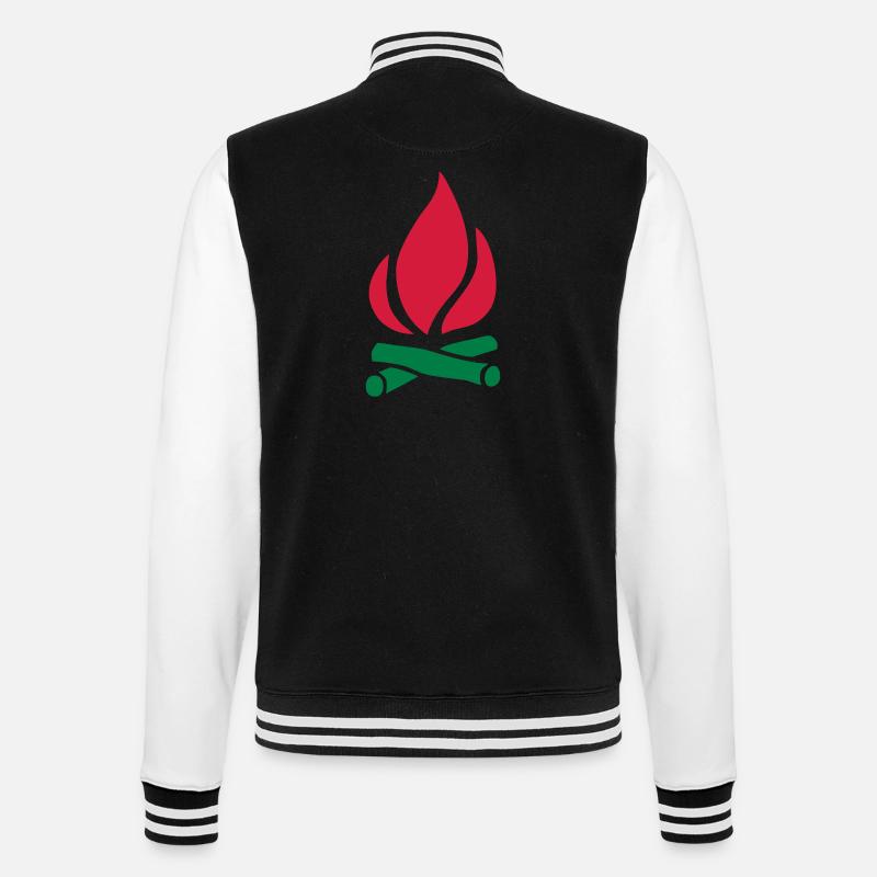 Feu de camp - Veste Teddy - noir/blanc