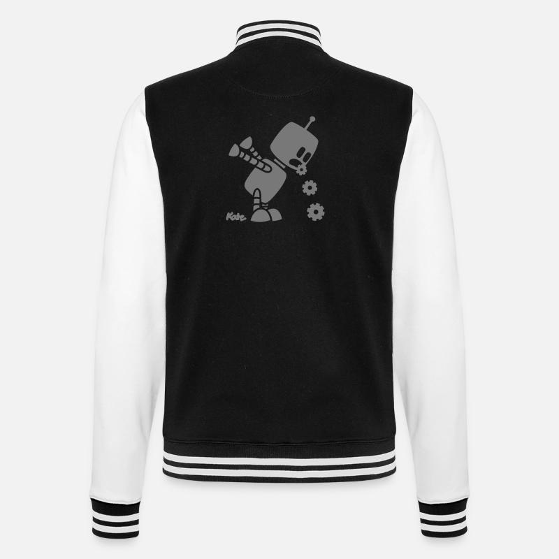 Robo Kotz - Roboter (c) - Veste Teddy - noir/blanc