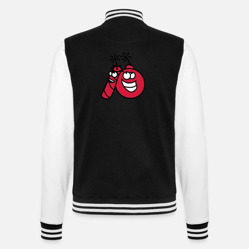 explosive - College Sweat Jacket - black/white