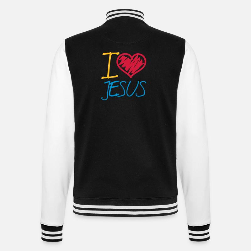 i_love_jesus_gk3 - Veste Teddy - noir/blanc