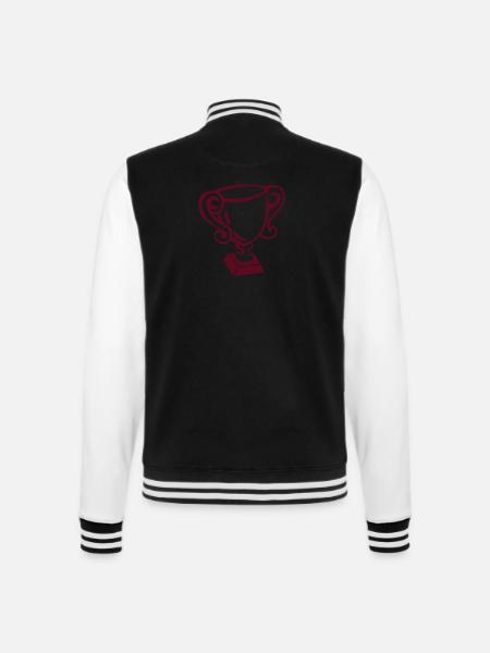 Pokal - Geburtstag - College-Sweatjacke - Schwarz/Weiß