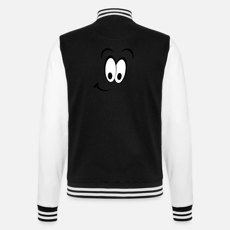 SMILEY - College-Sweatjacke - Schwarz/Weiß