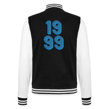 1999 Geburtsjahr | Farben änderbar - College-Sweatjacke - Schwarz/Weiß - Hinten - Marisol (170cm)