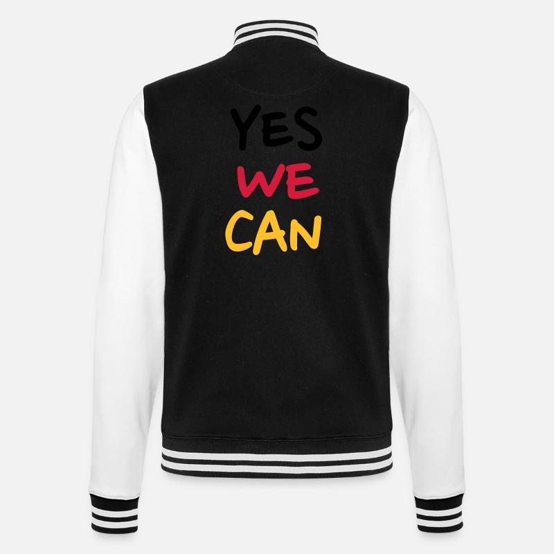 Yes we can - College Sweat Jacket - black/white
