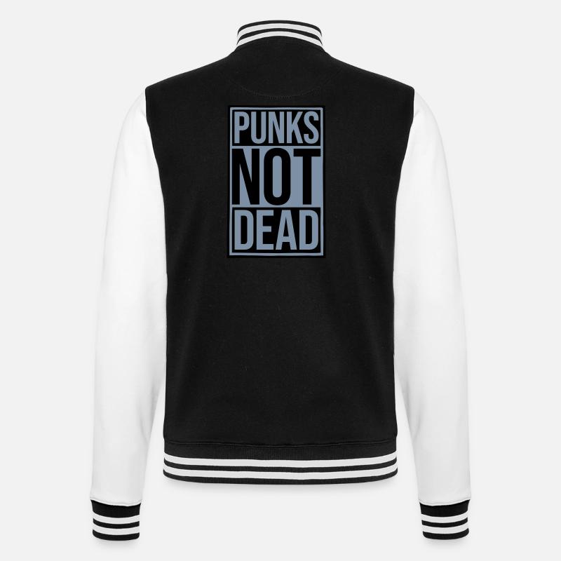 punks pas mort citation - Veste Teddy - noir/blanc