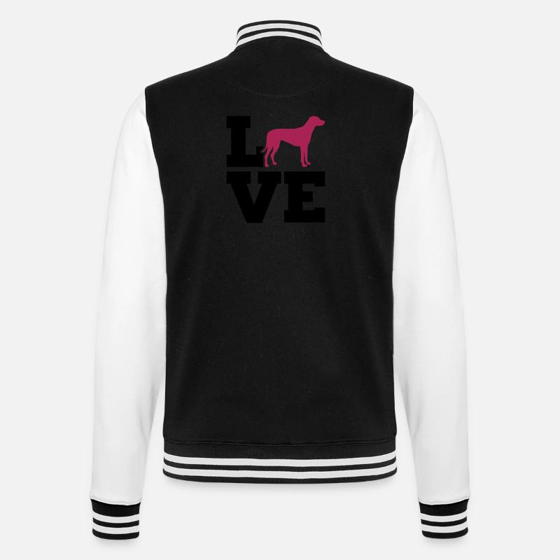 Rhodesian Ridgeback - College-Sweatjacke - Schwarz/Weiß