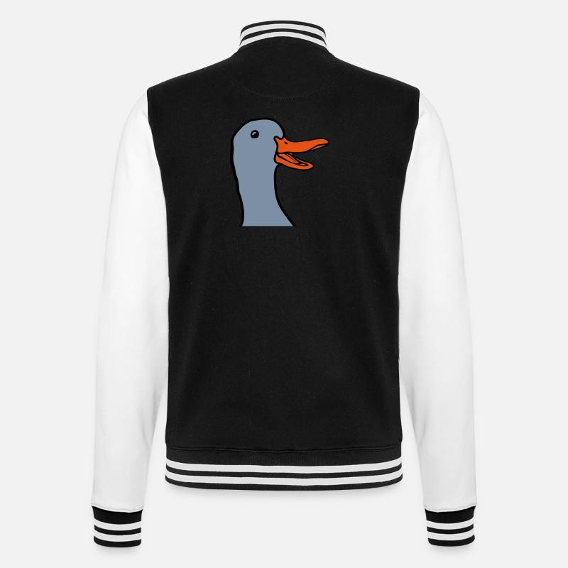 Tête douce et joyeuse oie - Veste Teddy - noir/blanc