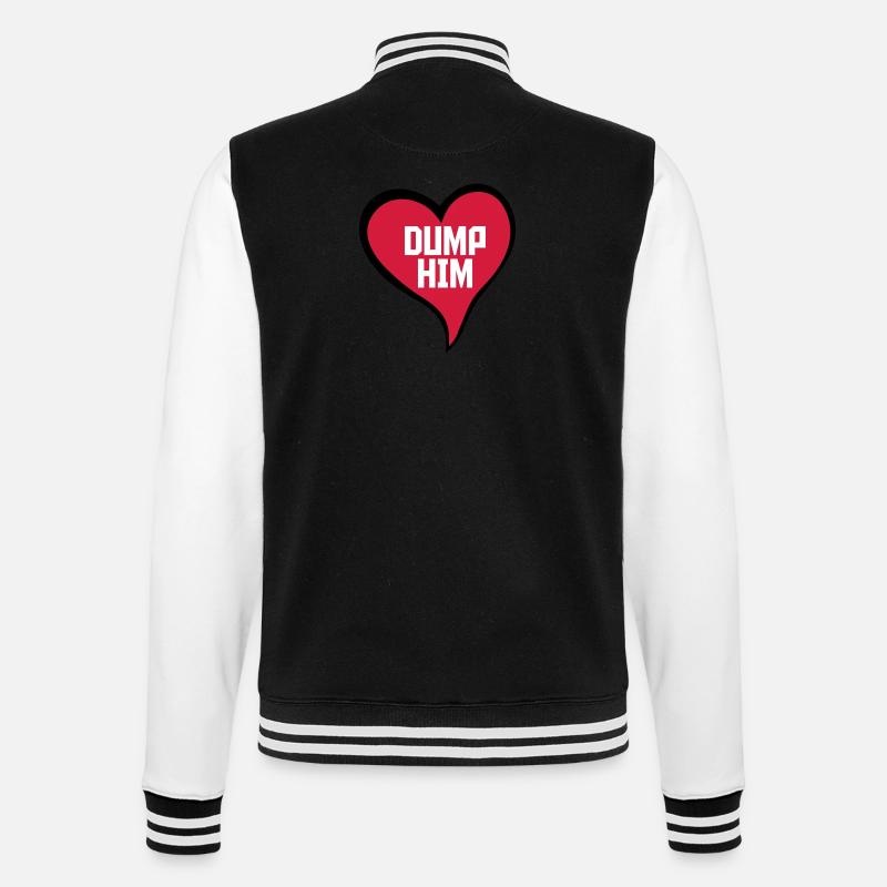 dump him Zitat Logo - College-Sweatjacke - Schwarz/Weiß