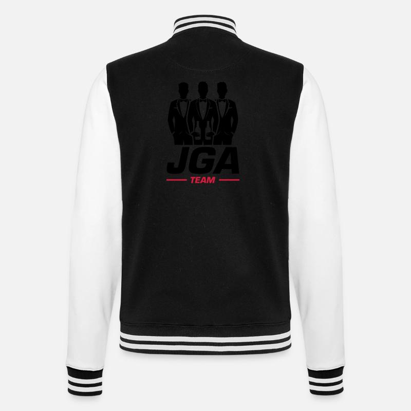 Jga Team Junggesellen - College-Sweatjacke - Schwarz/Weiß