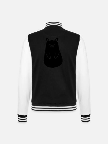 Kleiner Bär - College-Sweatjacke - Schwarz/Weiß