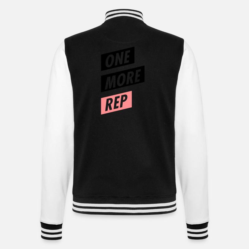 ONE MORE REP - College-Sweatjacke - Schwarz/Weiß