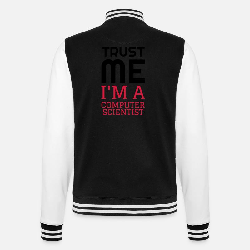 Computer / Informatiker / Aussenseiter / Ingenieur - College-Sweatjacke - Schwarz/Weiß