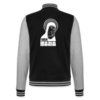 Holy Mary - College Sweat Jacket - black/heather grey - Back - Marisol (170cm)
