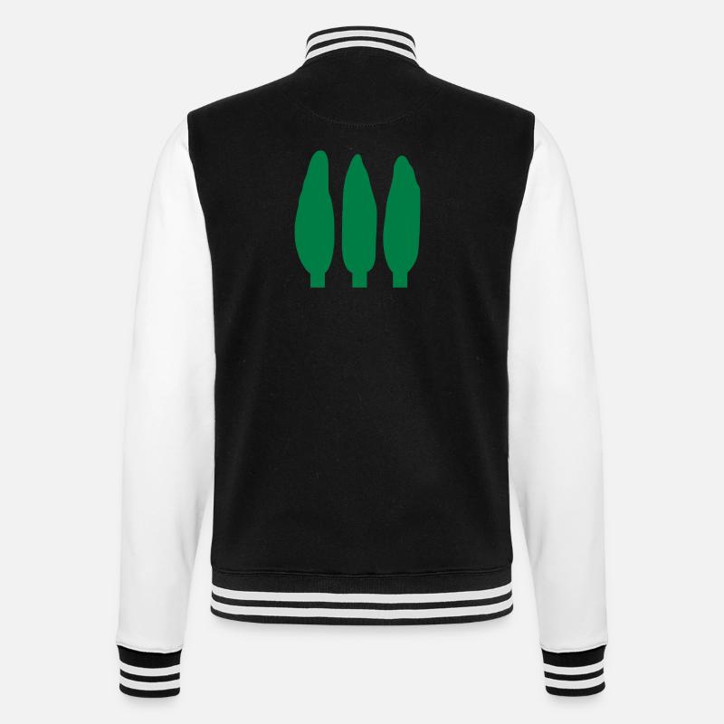 3 Bäume - v - College-Sweatjacke - Schwarz/Weiß