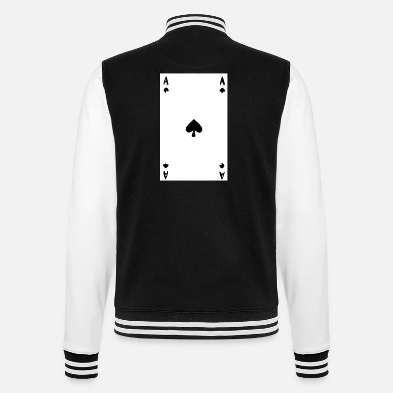 Ace Leaf - Image - College Sweat Jacket - black/white