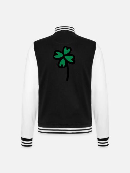 Cloverleaf - College Sweat Jacket - black/white