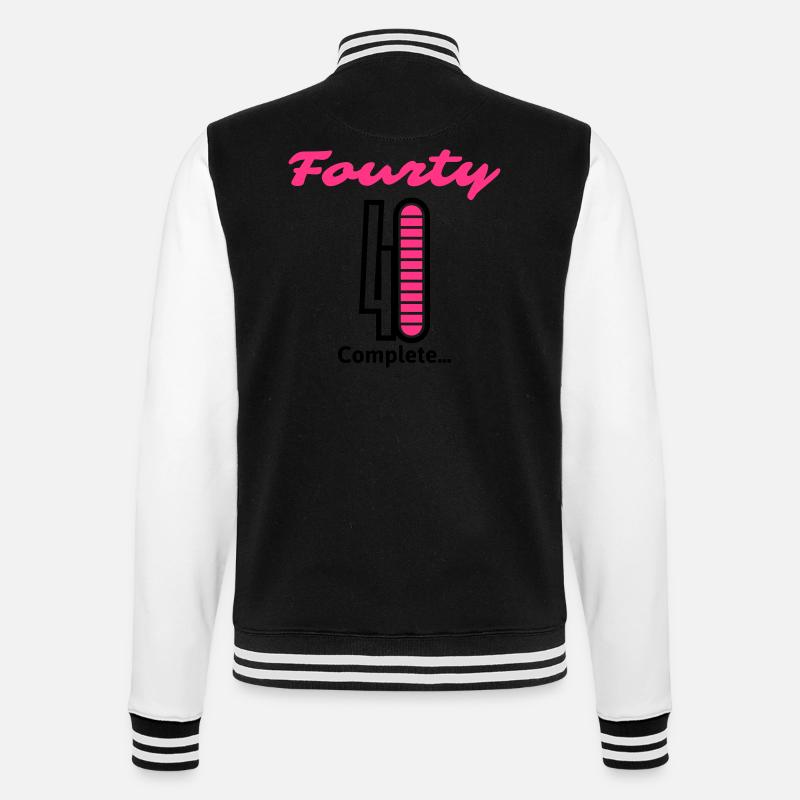 Fourty Complete ... - College Sweat Jacket - black/white