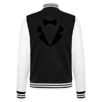 Karneval Kostüm Fasching Anzug Fliege Gentlemen - College-Sweatjacke - Schwarz/Weiß - Hinten - Marisol (170cm)