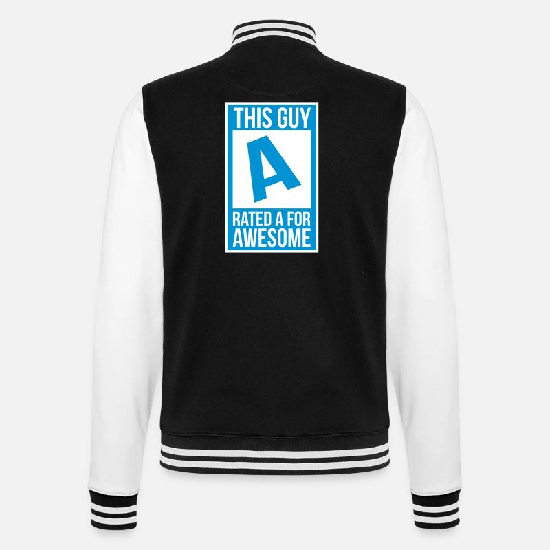 rated a - College-Sweatjacke - Schwarz/Weiß