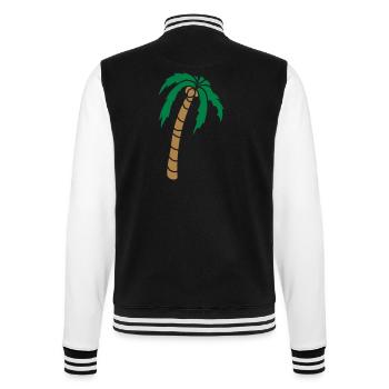Clipart Palme Design - College Sweat Jacket - black/white - Back - Marisol (170cm)