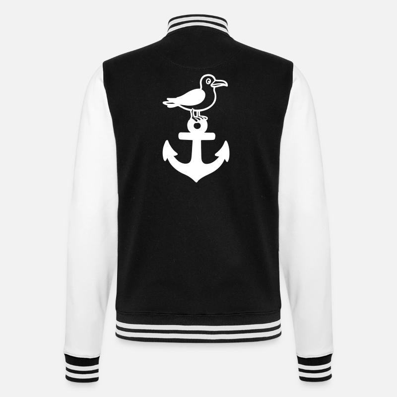 Anker Möwe Hafen - Veste Teddy - noir/blanc