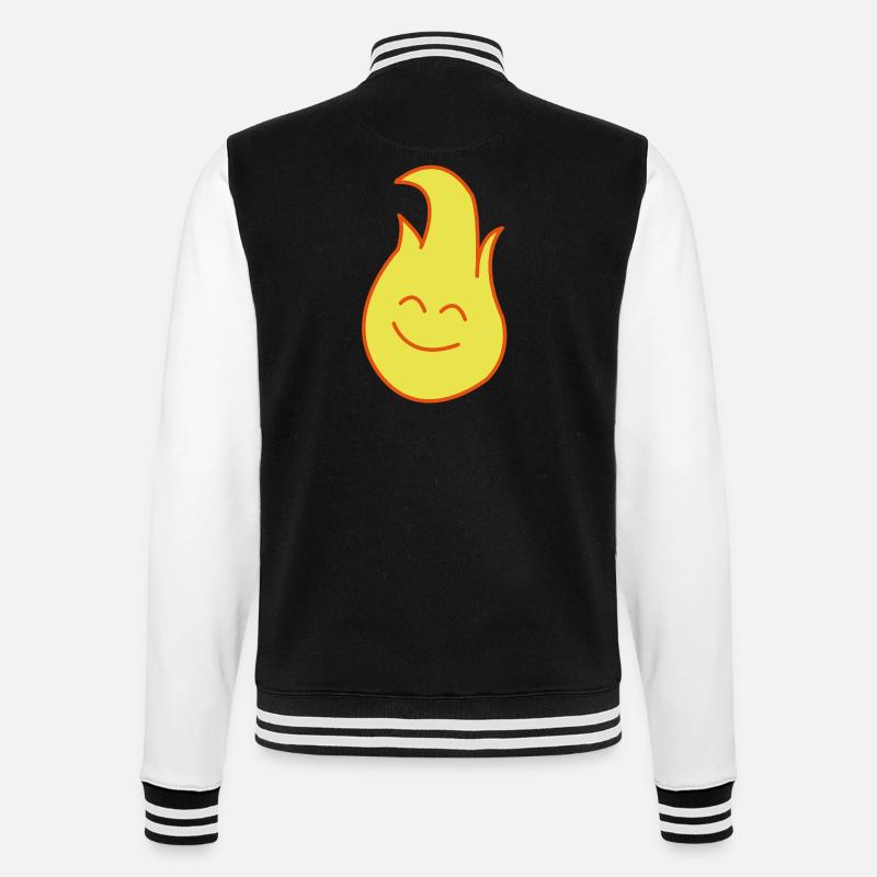 Feu - Veste Teddy - noir/blanc