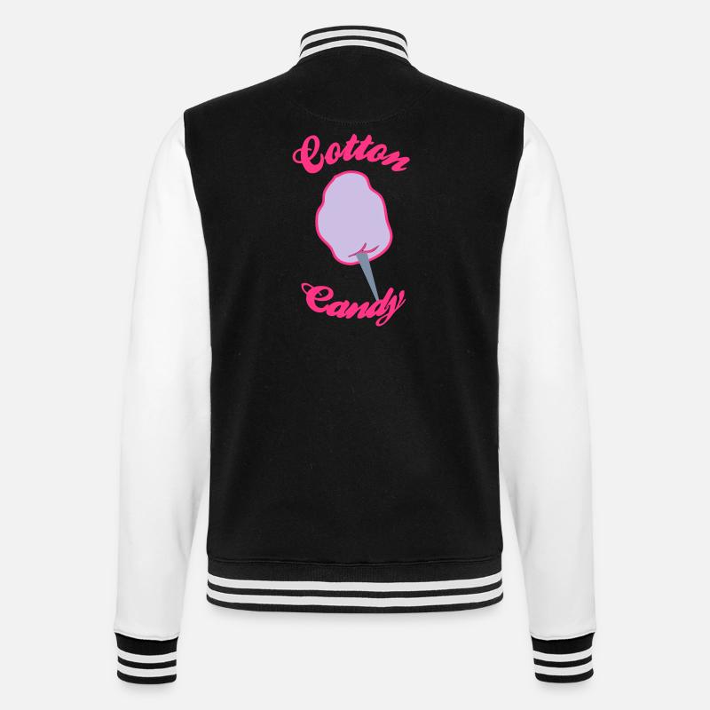 cotton candy - College Sweat Jacket - black/white