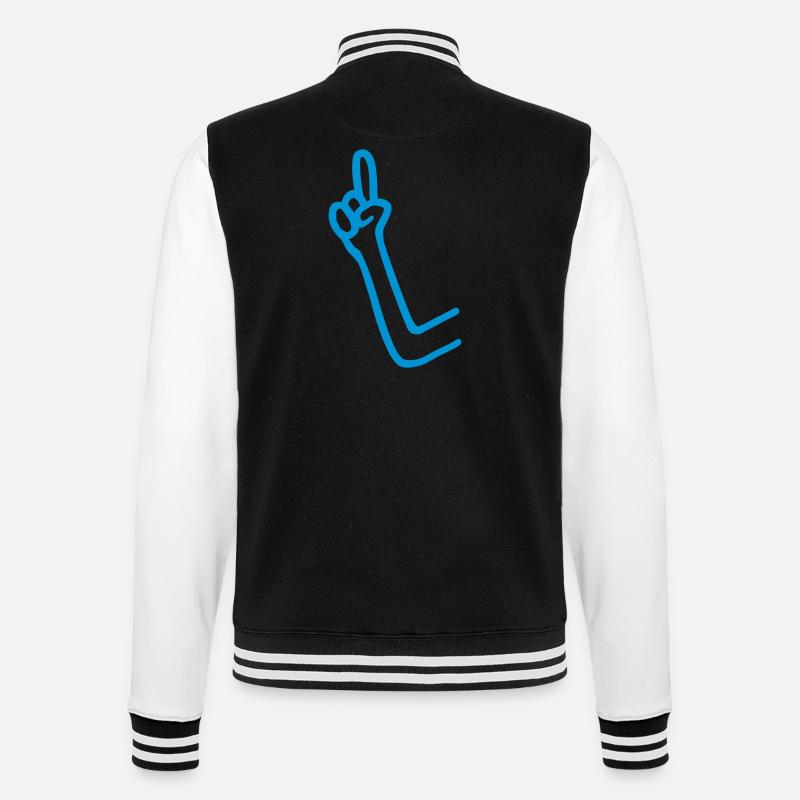 Brainy Explain Hand - Veste Teddy - noir/blanc