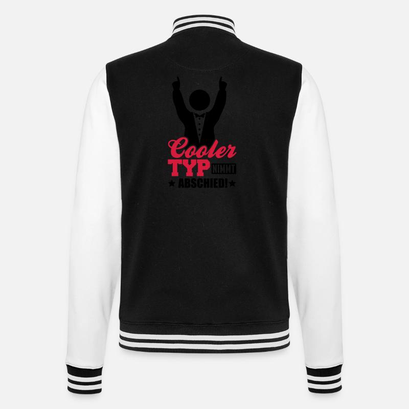 cooler_typ_nimmt_abschied_tj2 - College-Sweatjacke - Schwarz/Weiß