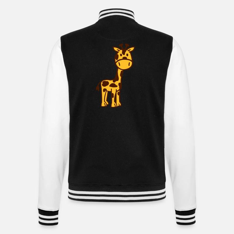 Giraffe - College-Sweatjacke - Schwarz/Weiß