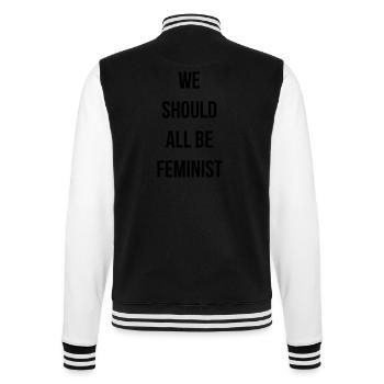 We should all be feminist - College Sweat Jacket - black/white - Back - Marisol (170cm)