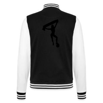 fußball fan frau - College-Sweatjacke - Schwarz/Weiß - Hinten - Marisol (170cm)