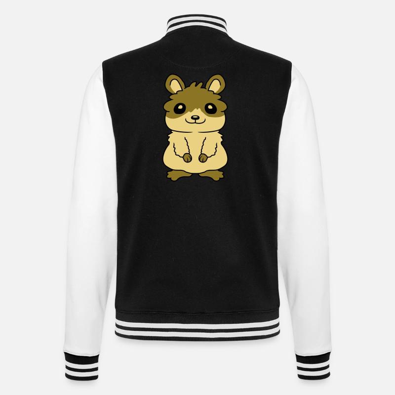 Petit cher hamster doux - Veste Teddy - noir/blanc