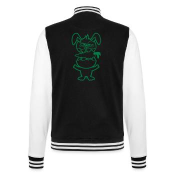 Lapin Monstre Maléfique Carotte Carotte Halloween Horreur - Veste Teddy - noir/blanc - Dos - Marisol (170cm)