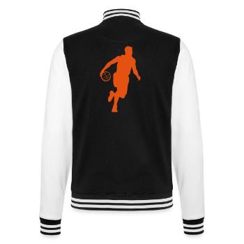 Symbole Joueur De Basket-Ball Joueur Homme - Veste Teddy - noir/blanc - Dos - Marisol (170cm)
