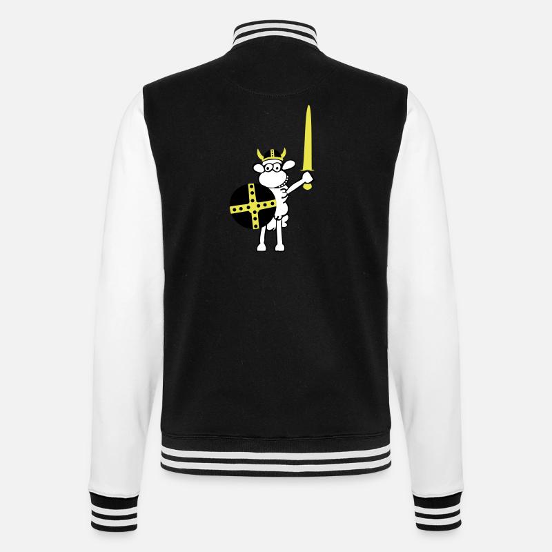 wikinger3 - College Sweat Jacket - black/white