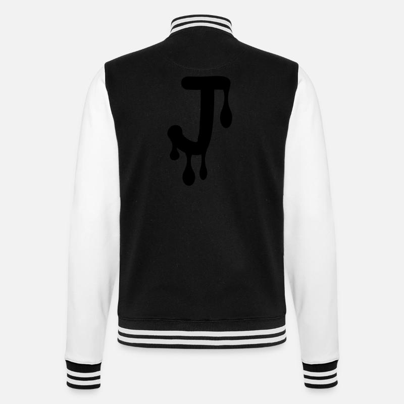 j_comic_graffiti - College Sweat Jacket - black/white