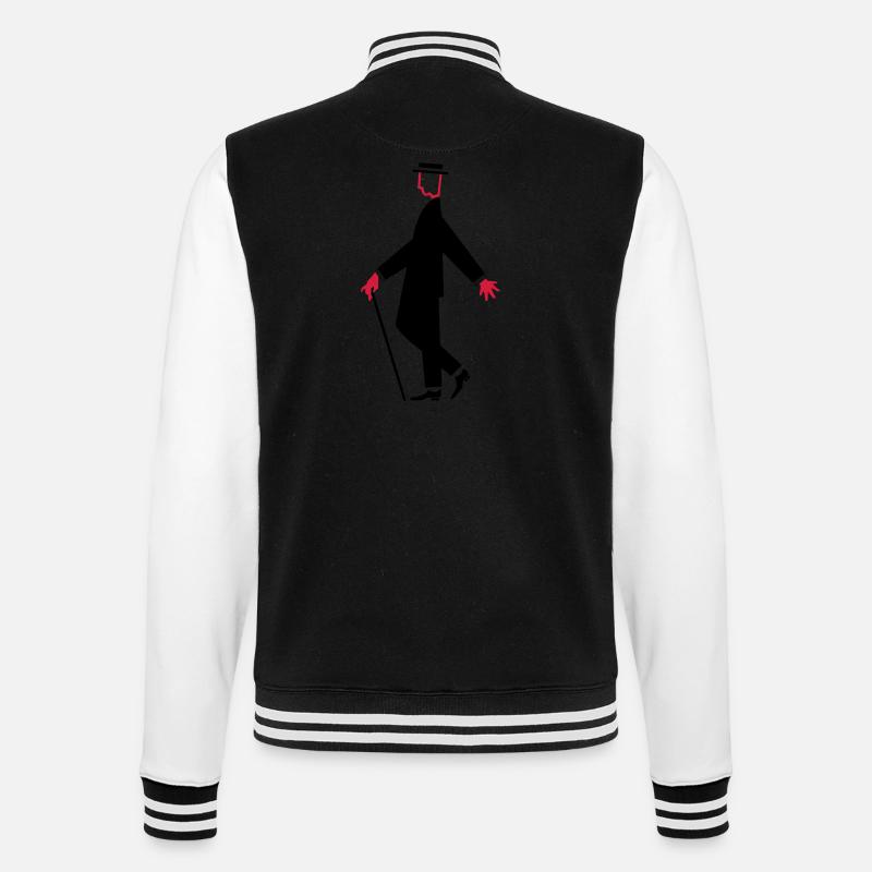 Elegance - College-Sweatjacke - Schwarz/Weiß