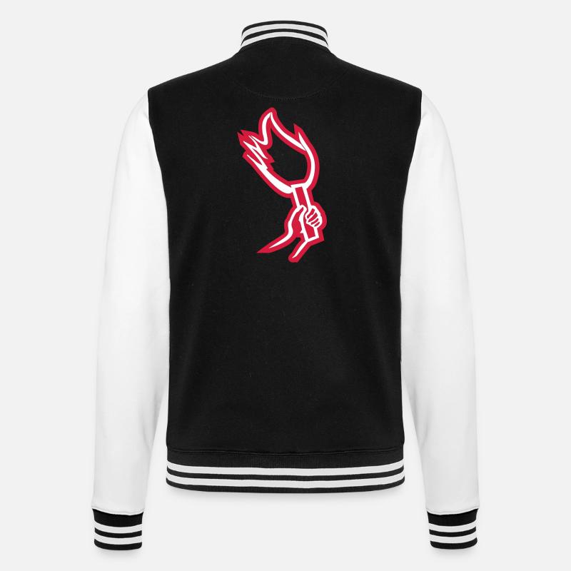 pyro - College-Sweatjacke - Schwarz/Weiß