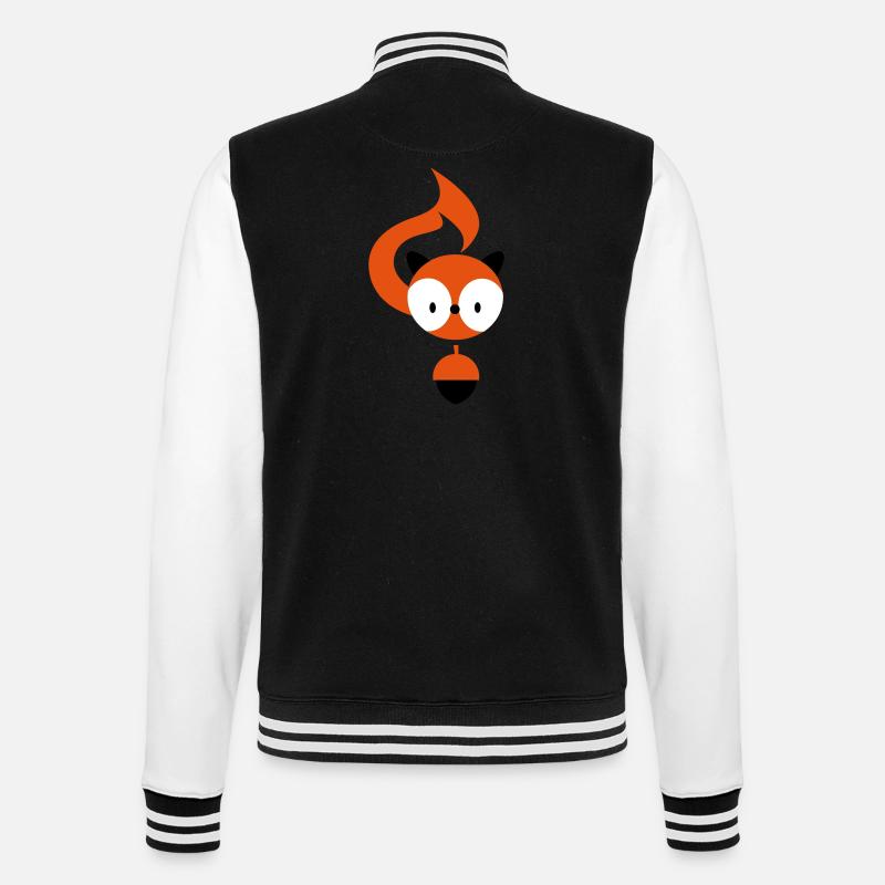 eichhoernchen_3f - College Sweat Jacket - black/white