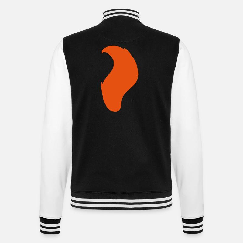 Fuchsschwanz - College-Sweatjacke - Schwarz/Weiß