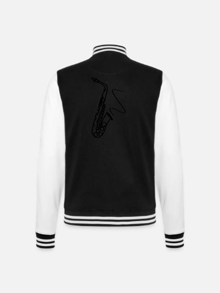 sax - Veste Teddy - noir/blanc