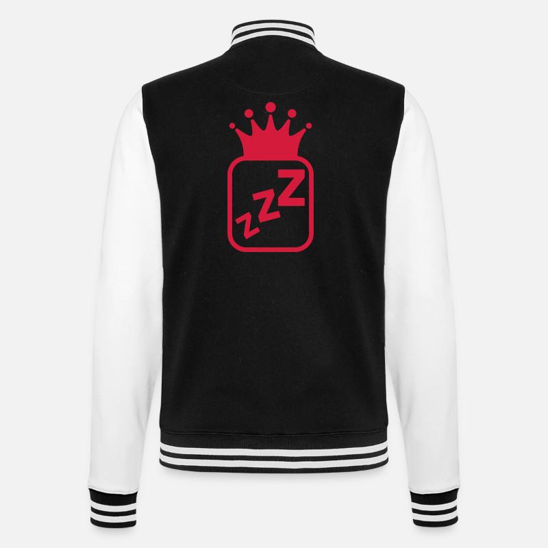 Ronfler / Ronfleur / Ronfleuse / Ronflement - Veste Teddy - noir/blanc